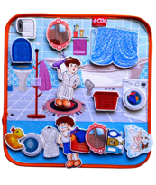 Ada Detox Tox ( Banyo ) Keçe Cırtlı Aktivite Sayfası - Çocuk Etkinlik , Eği