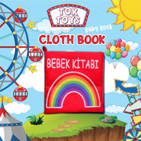 Ada Detox Tox Bebek Renkli Kumaş Sessiz Kitap T061 - Bez Kitap , Eğitici Oy