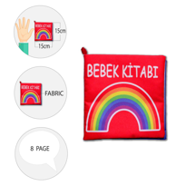 Ada Detox Tox Bebek Renkli Kumaş Sessiz Kitap T061 - Bez Kitap , Eğitici Oy