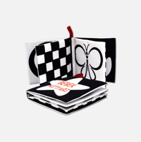 Ada Detox Tox Bebek Siyah-Beyaz Kumaş Sessiz Kitap T060 - Bez Kitap , Eğiti