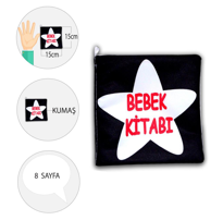 Ada Detox Tox Bebek Siyah-Beyaz Kumaş Sessiz Kitap T060 - Bez Kitap , Eğiti