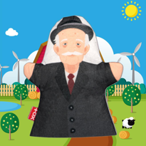 Tox Büyükbaba Aile Bireyleri Keçe El Kukla T332 , Eğitici Oyuncak