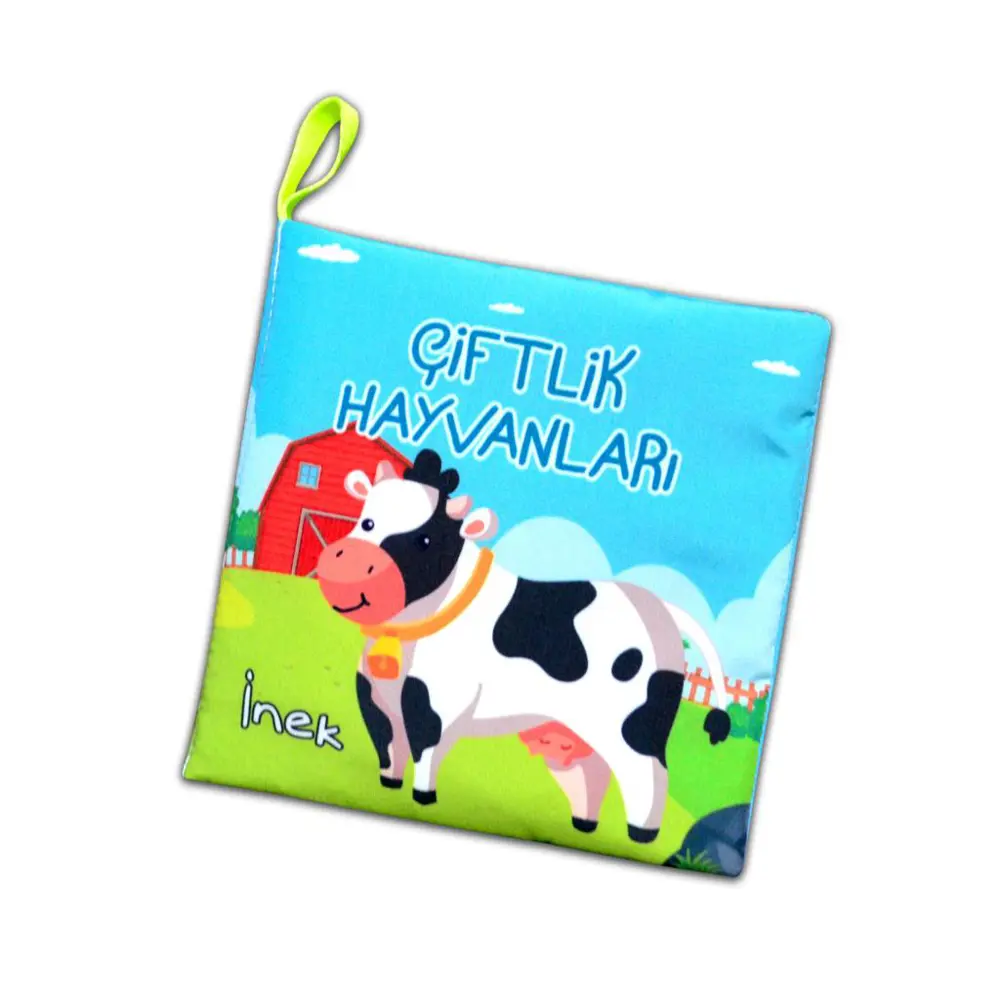 Tox Çiftlik Hayvanları Kumaş Sessiz Kitap T134 - Bez Kitap , Eğit