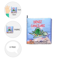 Tox Deniz Canlıları Kumaş Sessiz Kitap T059 - Bez Kitap , Eğitici