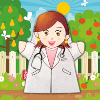 Tox Doktor Meslekler Keçe El Kukla T327 , Eğitici Oyuncak