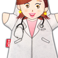Tox Doktor Meslekler Keçe El Kukla T327 , Eğitici Oyuncak