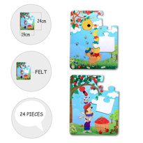 Tox Elmacı Ayı 3+ Keçe Yapboz - 3 Yaş Puzzle T044