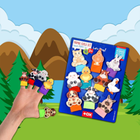 Tox Evcil Hayvanlar 10 Parça Parmak Kukla , Eğitici Oyuncak T772