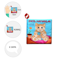 Tox Evcil Hayvanlar Sessiz Kumaş Kitap T110 - Bez Kitap , Eğitici