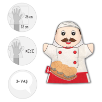 Tox Fırıncı Meslekler Keçe El Kukla T325 , Eğitici Oyuncak