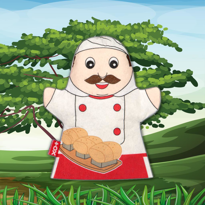 Tox Fırıncı Meslekler Keçe El Kukla T325 , Eğitici Oyuncak