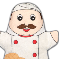 Tox Fırıncı Meslekler Keçe El Kukla T325 , Eğitici Oyuncak