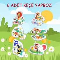 Ada Detox Tox Hayvanlar 2+ Keçe Yapboz - Puzzle T003 Ada Detox Tox Hayvanlar 2+ Keçe Yapboz - Puzzle T003