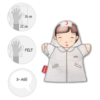 Ada Detox Tox Hemşire Meslekler Keçe El Kukla T323 , Eğitici Oyuncak Ada Detox Tox Hemşire Meslekler Keçe El Kukla T323 , Eğitici Oyuncak