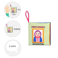 Ada Detox Tox İngilizce Aile Bireyleri Kumaş Sessiz Kitap E384 - Bez Kitap 