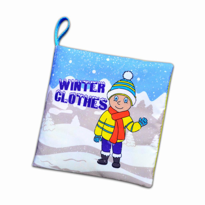 Ada Detox Tox İngilizce Kışlık Giysiler Kumaş Sessiz Kitap E124 - Bez Kitap