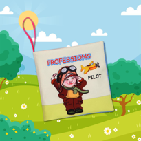 Ada Detox Tox İngilizce Meslekler Sessiz Kumaş Kitap E385 - Bez Kitap , Eği