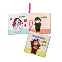 Ada Detox Tox İngilizce Meslekler Sessiz Kumaş Kitap E385 - Bez Kitap , Eği