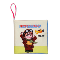 Ada Detox Tox İngilizce Meslekler Sessiz Kumaş Kitap E385 - Bez Kitap , Eği