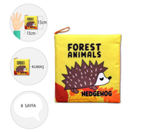 Ada Detox Tox İngilizce Orman Hayvanları Kumaş Sessiz Kitap E127 - Bez Kita