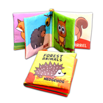 Ada Detox Tox İngilizce Orman Hayvanları Kumaş Sessiz Kitap E127 - Bez Kita