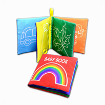 Ada Detox Tox İngilizce Renkli Bebek Kumaş Sessiz Kitap E120 - Bez Kitap , 