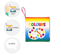 Ada Detox Tox İngilizce Renkler Kumaş Sessiz Kitap E390 - Bez Kitap , Eğiti