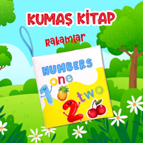 Ada Detox Tox İngilizce Rakamlar Kumaş Sessiz Kitap E128 - Bez Kitap , Eğit