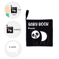 Tox İngilizce Siyah Beyaz Vahşi Hayvanlar Kumaş Sessiz Kitap E497