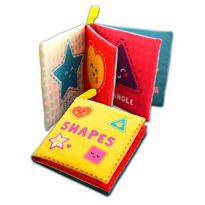 Ada Detox Tox İngilizce Şekiller Kumaş Sessiz Kitap E131 - Bez Kitap , Eğit