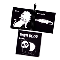 Tox İngilizce Siyah Beyaz Vahşi Hayvanlar Kumaş Sessiz Kitap E497