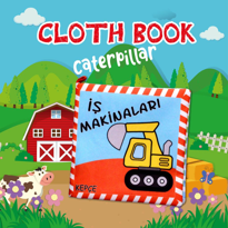 Ada Detox Tox İş Makinaları Kumaş Sessiz Kitap T048 - Bez Kitap , Eğitici O