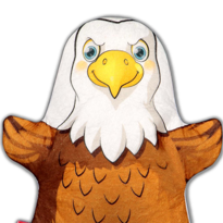 Tox Kartal Vahşi Hayvanlar Keçe El Kukla T132 , Eğitici Oyuncak