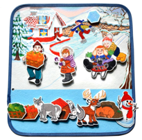 Ada Detox Tox ( Kış ) Keçe Cırtlı Aktivite Sayfası - Çocuk Etkinlik , Eğiti