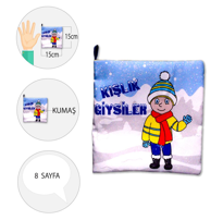 Ada Detox Tox Kışlık Giysiler Kumaş Sessiz Kitap T052 - Bez Kitap , Eğitici Ada Detox Tox Kışlık Giysiler Kumaş Sessiz Kitap T052 - Bez Kitap , Eğitici