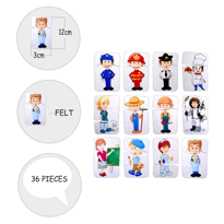 Ada Detox Tox Meslekler 3+ Keçe Yapboz - 3 Yaş Puzzle T006