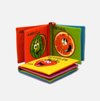 Tox Meyveler Kumaş Sessiz Kitap T049 - Bez Kitap , Eğitici Oyunca