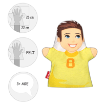 Tox Oğlan Aile Bireyleri Keçe El Kukla T333 , Eğitici Oyuncak