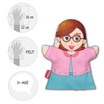 Tox Öğretmen Meslekler Keçe El Kukla T330 , Eğitici Oyuncak