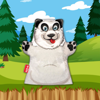 Tox Panda Vahşi Hayvanlar Keçe El Kukla T128 , Eğitici Oyuncak