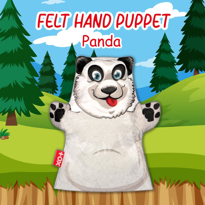 Tox Panda Vahşi Hayvanlar Keçe El Kukla T128 , Eğitici Oyuncak