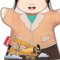 Tox Pilot Meslekler Keçe El Kukla T324 , Eğitici Oyuncak