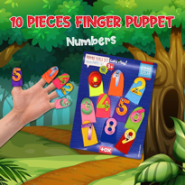 Tox Rakamlar 10 Parça Parmak Kukla , Eğitici Oyuncak T064