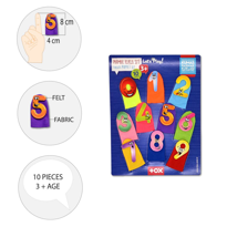 Tox Rakamlar 10 Parça Parmak Kukla , Eğitici Oyuncak T064