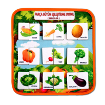 Ada Detox Tox ( Sebzeler ) Parça-Bütün Eşleşmeler Keçe Cırtlı Aktivite Sayf