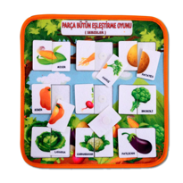 Ada Detox Tox ( Sebzeler ) Parça-Bütün Eşleşmeler Keçe Cırtlı Aktivite Sayf