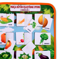 Ada Detox Tox ( Sebzeler ) Parça-Bütün Eşleşmeler Keçe Cırtlı Aktivite Sayf