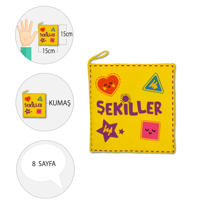 Tox Şekiller Kumaş Sessiz Kitap T395 - Bez Kitap , Eğitici Oyunca Tox Şekiller Kumaş Sessiz Kitap T395 - Bez Kitap , Eğitici Oyunca