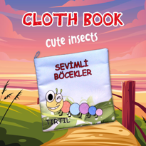 Ada Detox Tox Sevimli Böcekler Kumaş Sessiz Kitap T054 - Bez Kitap , Eğitic Ada Detox Tox Sevimli Böcekler Kumaş Sessiz Kitap T054 - Bez Kitap , Eğitic