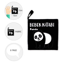 Ada Detox Tox Siyah Beyaz Vahşi Hayvanlar Kumaş Sessiz Kitap T138 - Bez Kit Ada Detox Tox Siyah Beyaz Vahşi Hayvanlar Kumaş Sessiz Kitap T138 - Bez Kit